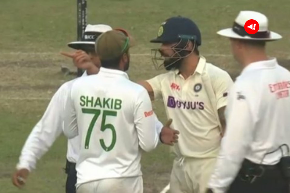 IND vs BAN 2nd Test: आउट होने के बाद बांग्लादेशी खिलाड़ी से भिड़ गए थे किंग कोहली, वीडियो वायरल